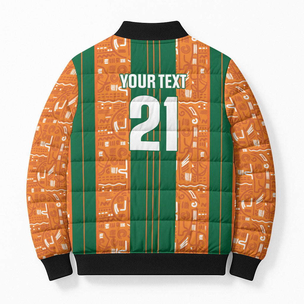 Cote d'Ivoire N'glo Wa Klo Custom Bomber Puffer Jacket Baoule Textile Edition