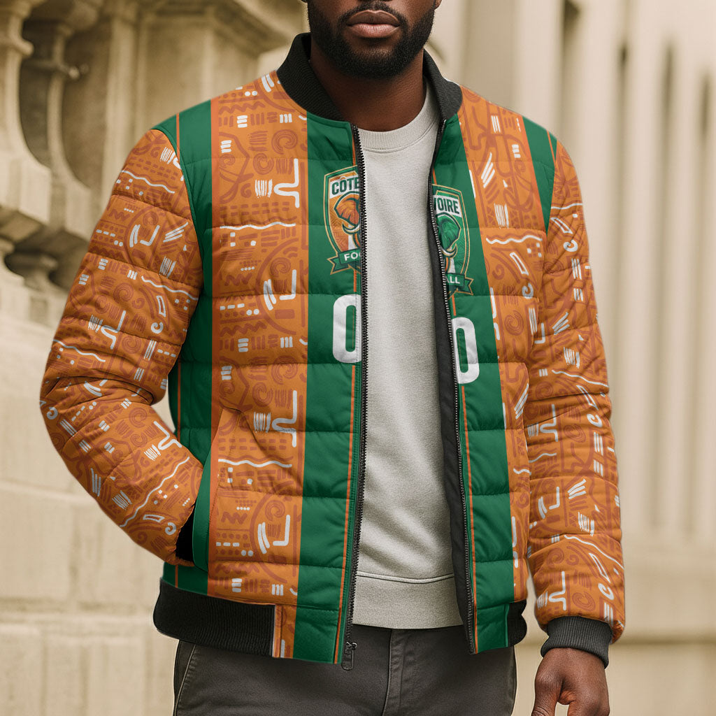 Cote d'Ivoire N'glo Wa Klo Custom Bomber Puffer Jacket Baoule Textile Edition