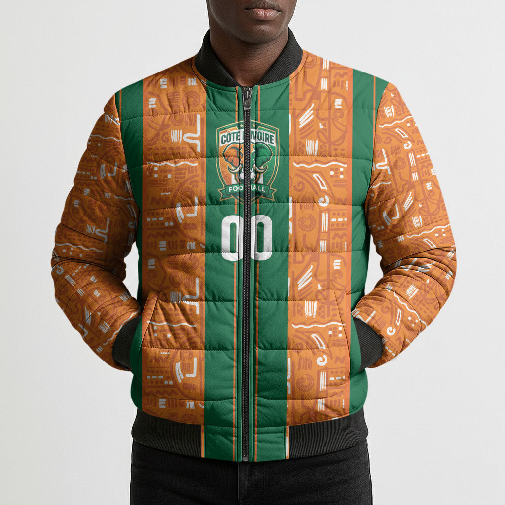 Cote d'Ivoire N'glo Wa Klo Custom Bomber Puffer Jacket Baoule Textile Edition
