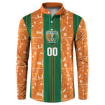 Cote d'Ivoire N'glo Wa Klo Custom Button Sweatshirt Baoule Textile Edition