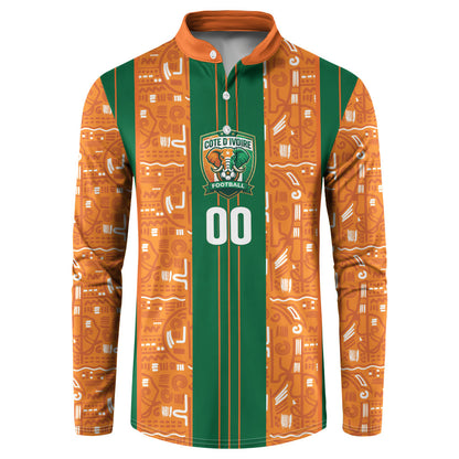Cote d'Ivoire N'glo Wa Klo Custom Button Sweatshirt Baoule Textile Edition