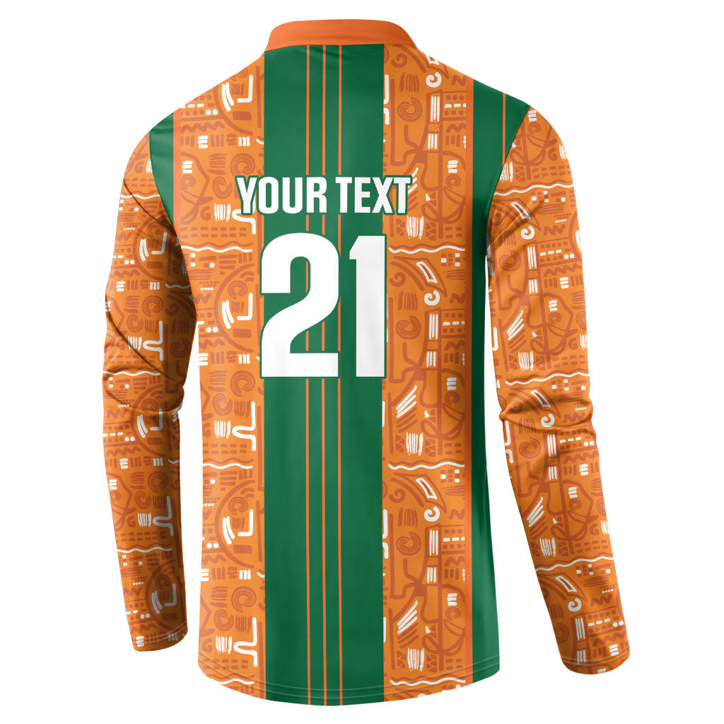 Cote d'Ivoire N'glo Wa Klo Custom Button Sweatshirt Baoule Textile Edition