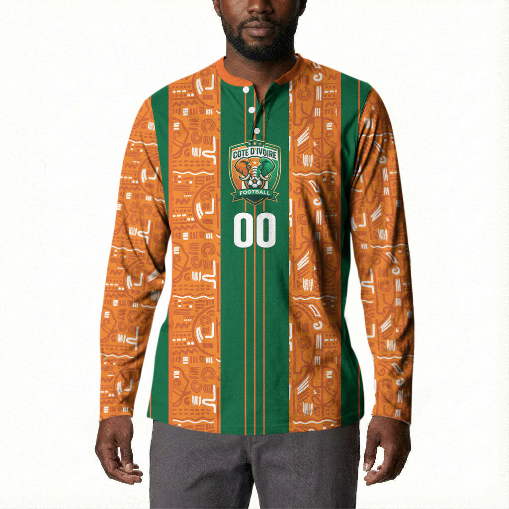 Cote d'Ivoire N'glo Wa Klo Custom Button Sweatshirt Baoule Textile Edition