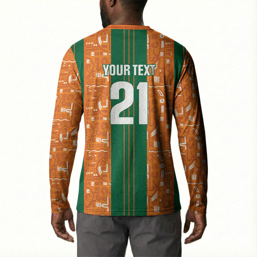 Cote d'Ivoire N'glo Wa Klo Custom Button Sweatshirt Baoule Textile Edition
