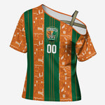 Cote d'Ivoire N'glo Wa Klo Custom Cross Shoulder Shirt Baoule Textile Edition