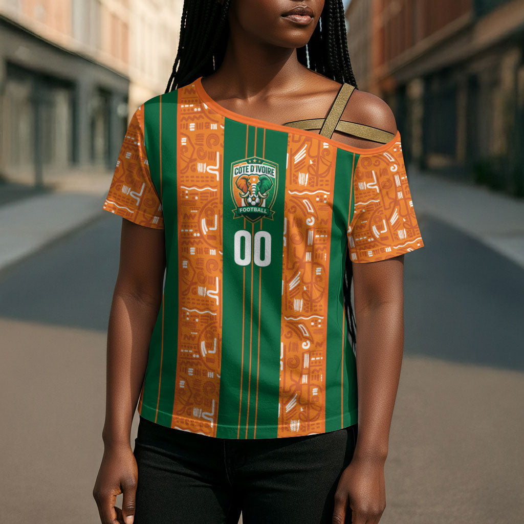 Cote d'Ivoire N'glo Wa Klo Custom Cross Shoulder Shirt Baoule Textile Edition