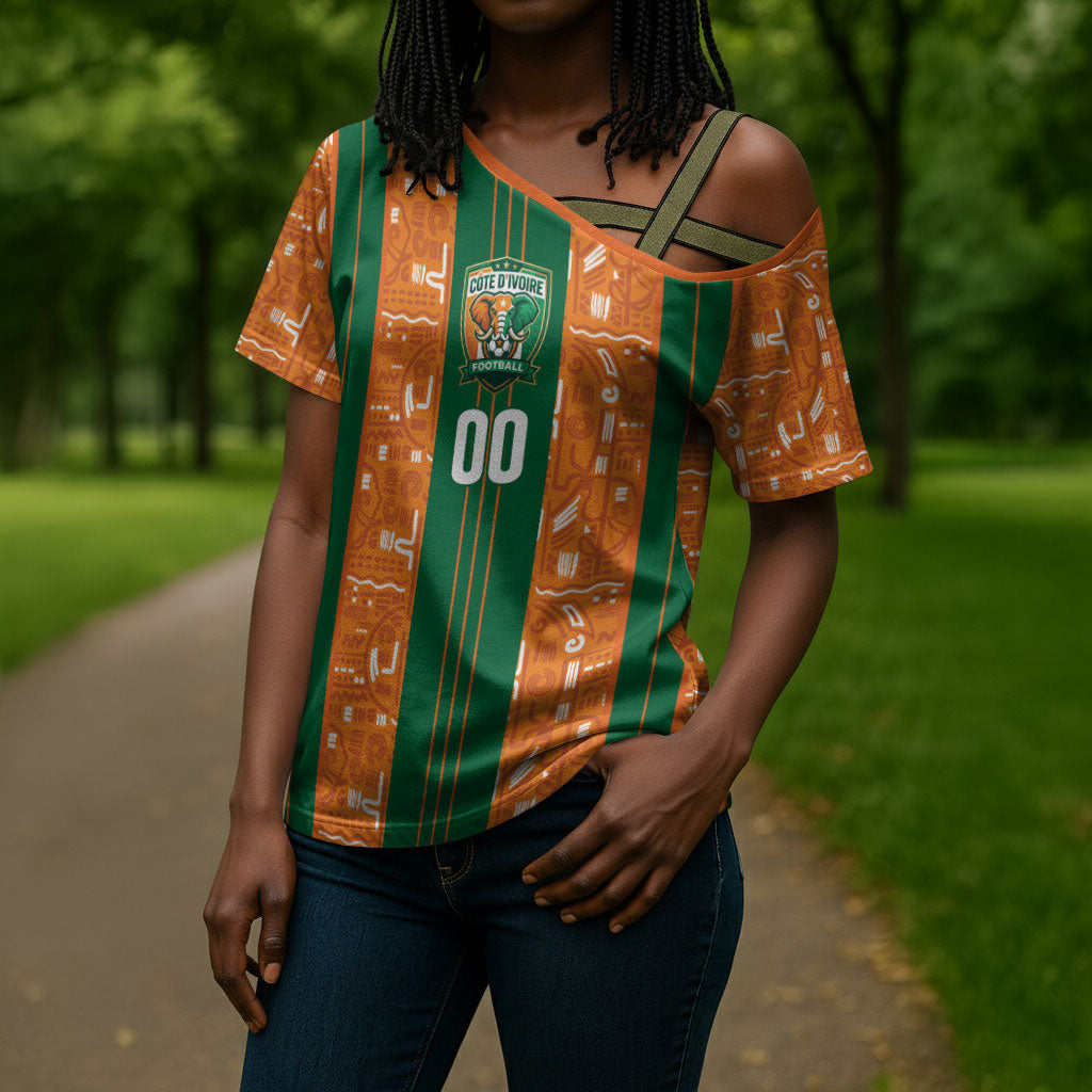 Cote d'Ivoire N'glo Wa Klo Custom Cross Shoulder Shirt Baoule Textile Edition
