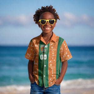 Cote d'Ivoire N'glo Wa Klo Custom Kid Hawaiian Shirt Baoule Textile Edition