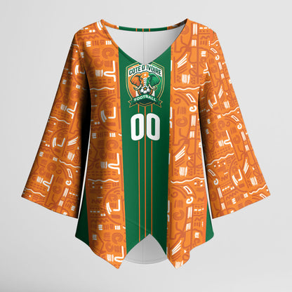 Cote d'Ivoire N'glo Wa Klo Custom Kimono Sleeve Blouse Baoule Textile Edition