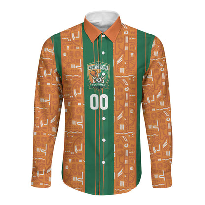 Cote d'Ivoire N'glo Wa Klo Custom Long Sleeve Button Shirt Baoule Textile Edition