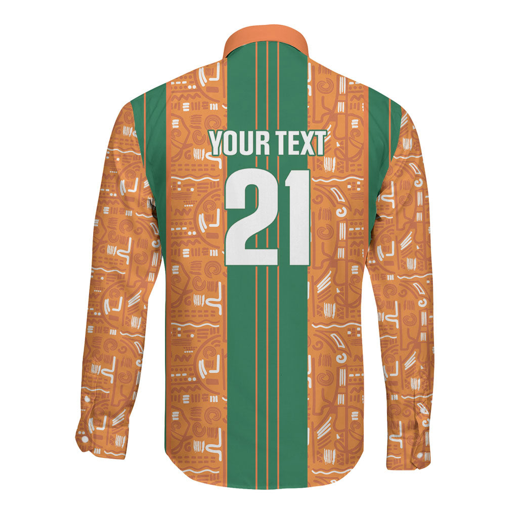 Cote d'Ivoire N'glo Wa Klo Custom Long Sleeve Button Shirt Baoule Textile Edition
