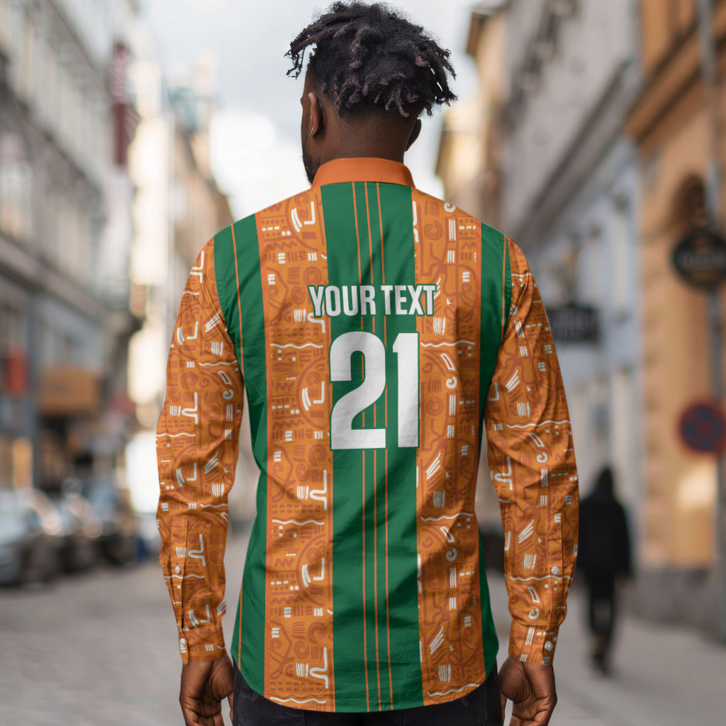 Cote d'Ivoire N'glo Wa Klo Custom Long Sleeve Button Shirt Baoule Textile Edition