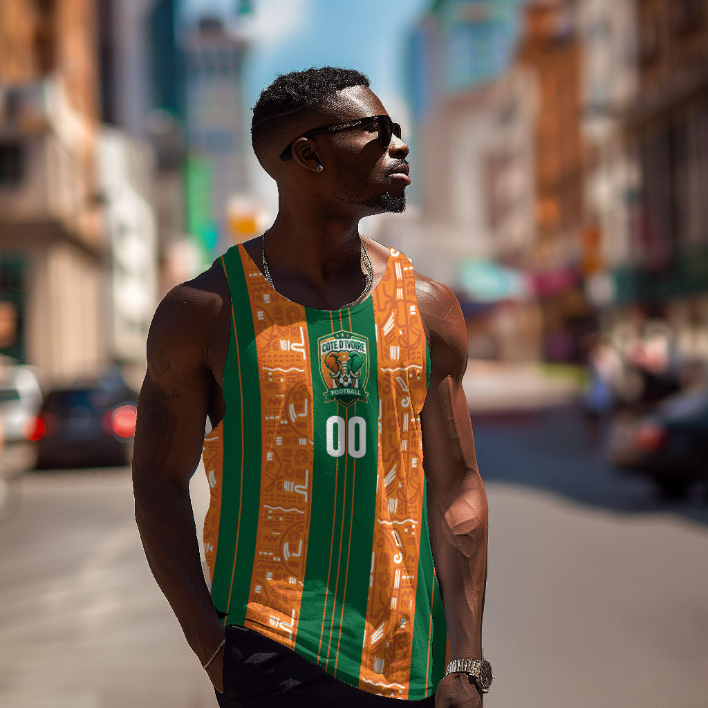 Cote d'Ivoire N'glo Wa Klo Custom Men Tank Top Baoule Textile Edition