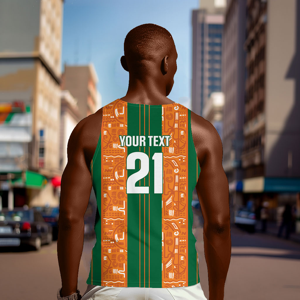 Cote d'Ivoire N'glo Wa Klo Custom Men Tank Top Baoule Textile Edition