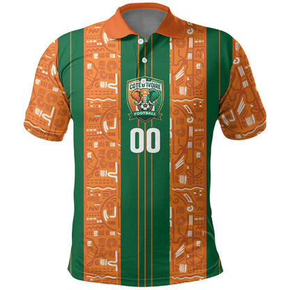 Cote d'Ivoire N'glo Wa Klo Custom Polo Shirt Baoule Textile Edition