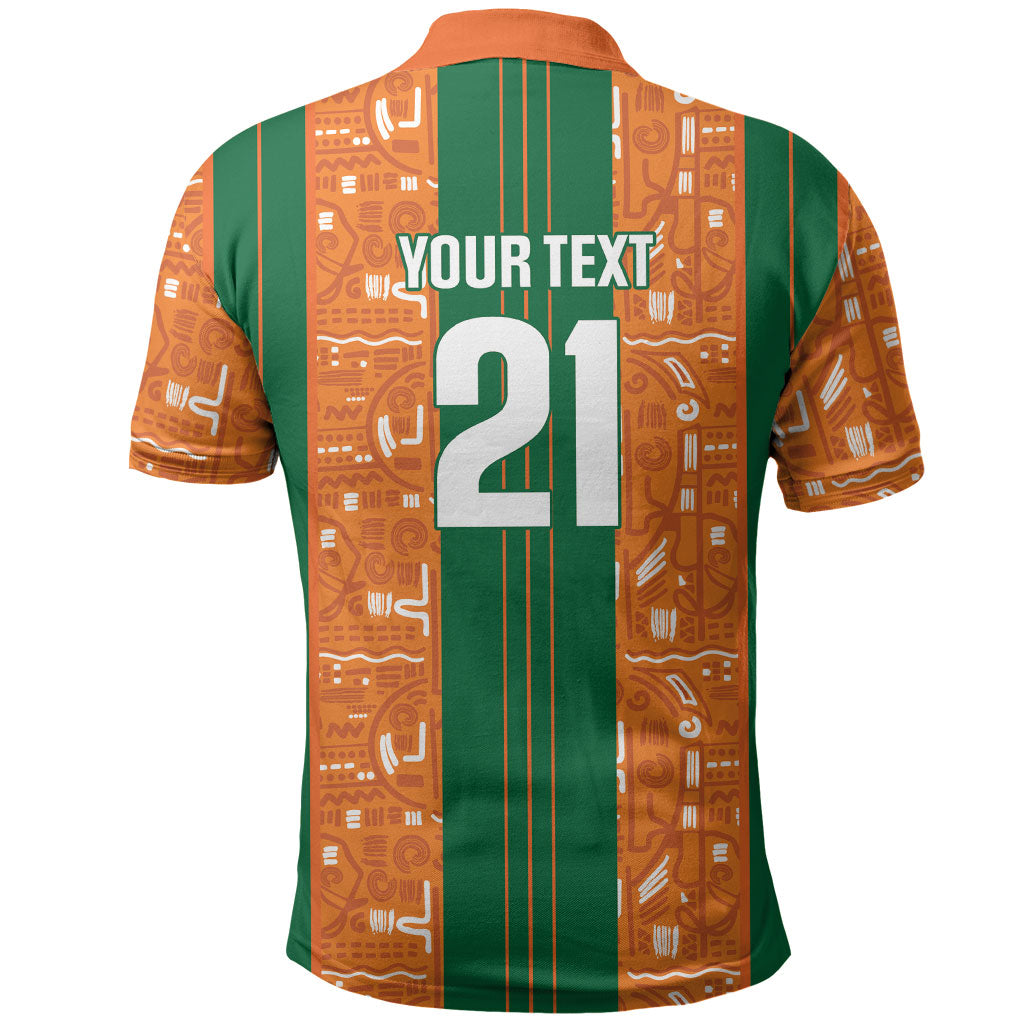 Cote d'Ivoire N'glo Wa Klo Custom Polo Shirt Baoule Textile Edition