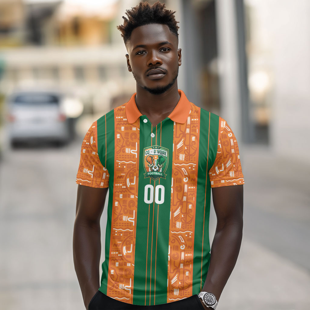 Cote d'Ivoire N'glo Wa Klo Custom Polo Shirt Baoule Textile Edition