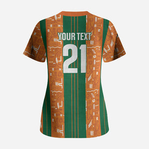 Cote d'Ivoire N'glo Wa Klo Custom Scrub Top Baoule Textile Edition