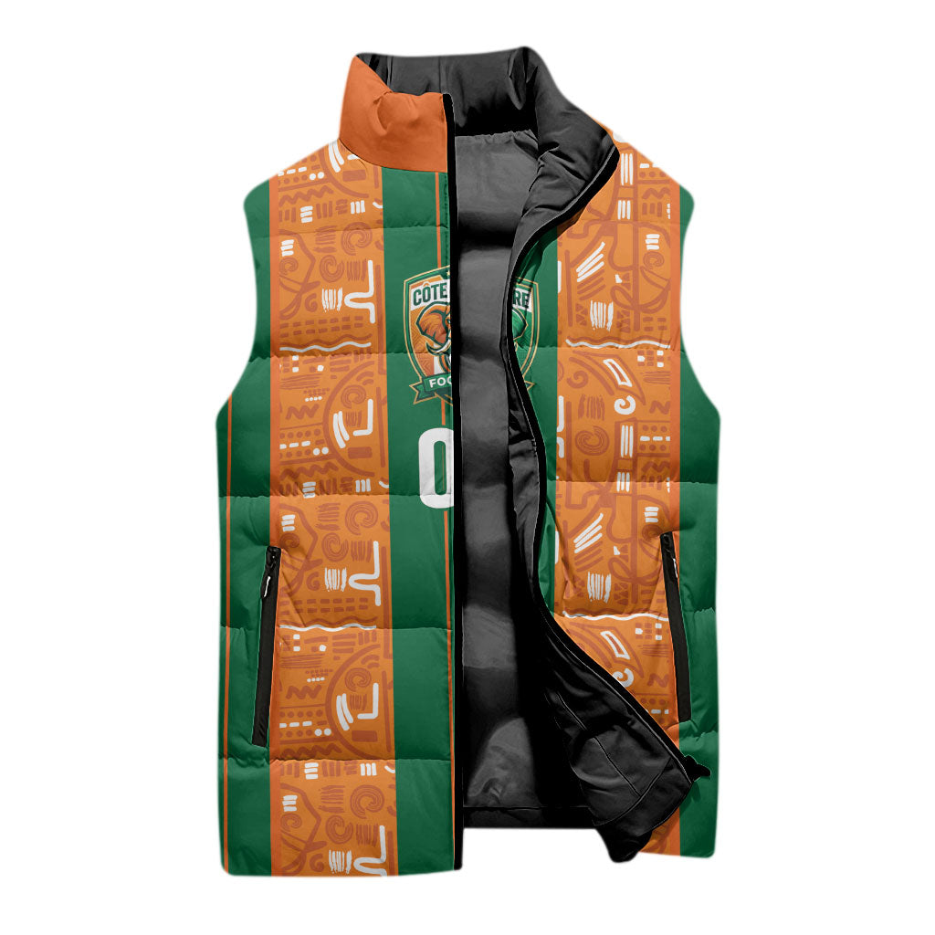 Cote d'Ivoire N'glo Wa Klo Custom Sleeveless Puffer Jacket Baoule Textile Edition