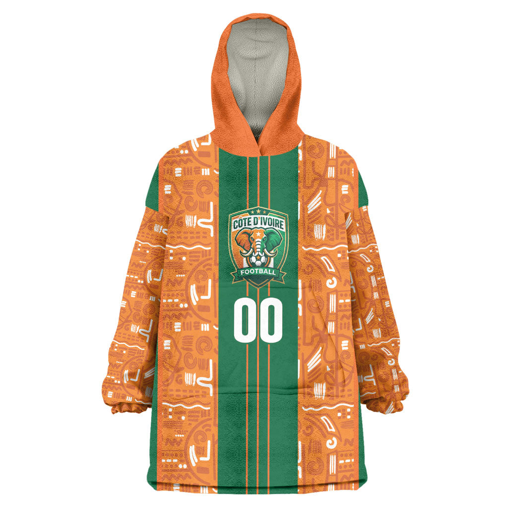 Cote d'Ivoire N'glo Wa Klo Custom Wearable Blanket Hoodie Baoule Textile Edition