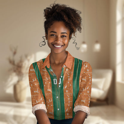 Cote d'Ivoire N'glo Wa Klo Custom Women Casual Shirt Baoule Textile Edition