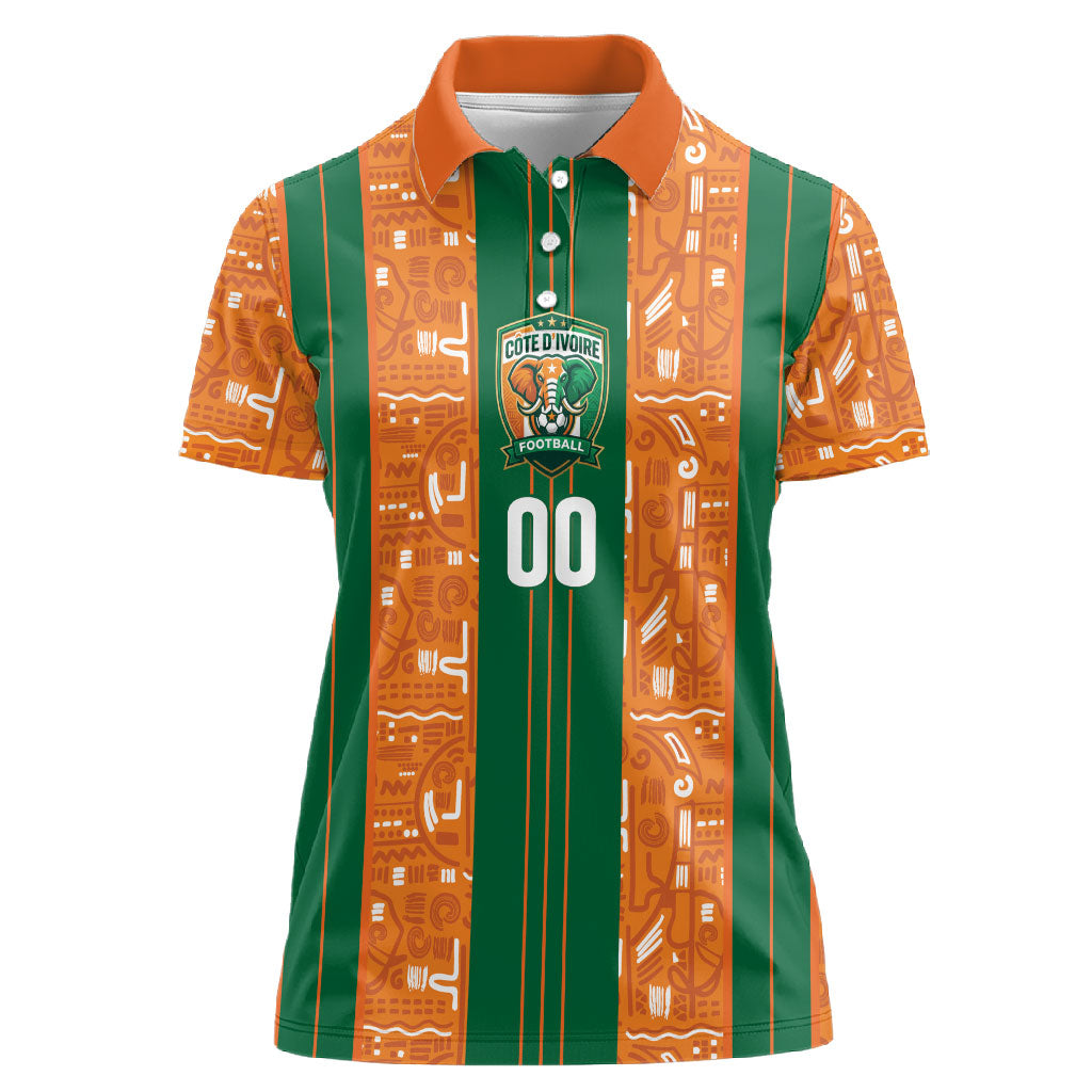 Cote d'Ivoire N'glo Wa Klo Custom Women Polo Shirt Baoule Textile Edition