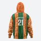 Cote d'Ivoire N'glo Wa Klo Custom Zip Hoodie Baoule Textile Edition