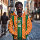 Cote d'Ivoire N'glo Wa Klo Custom Zip Hoodie Baoule Textile Edition