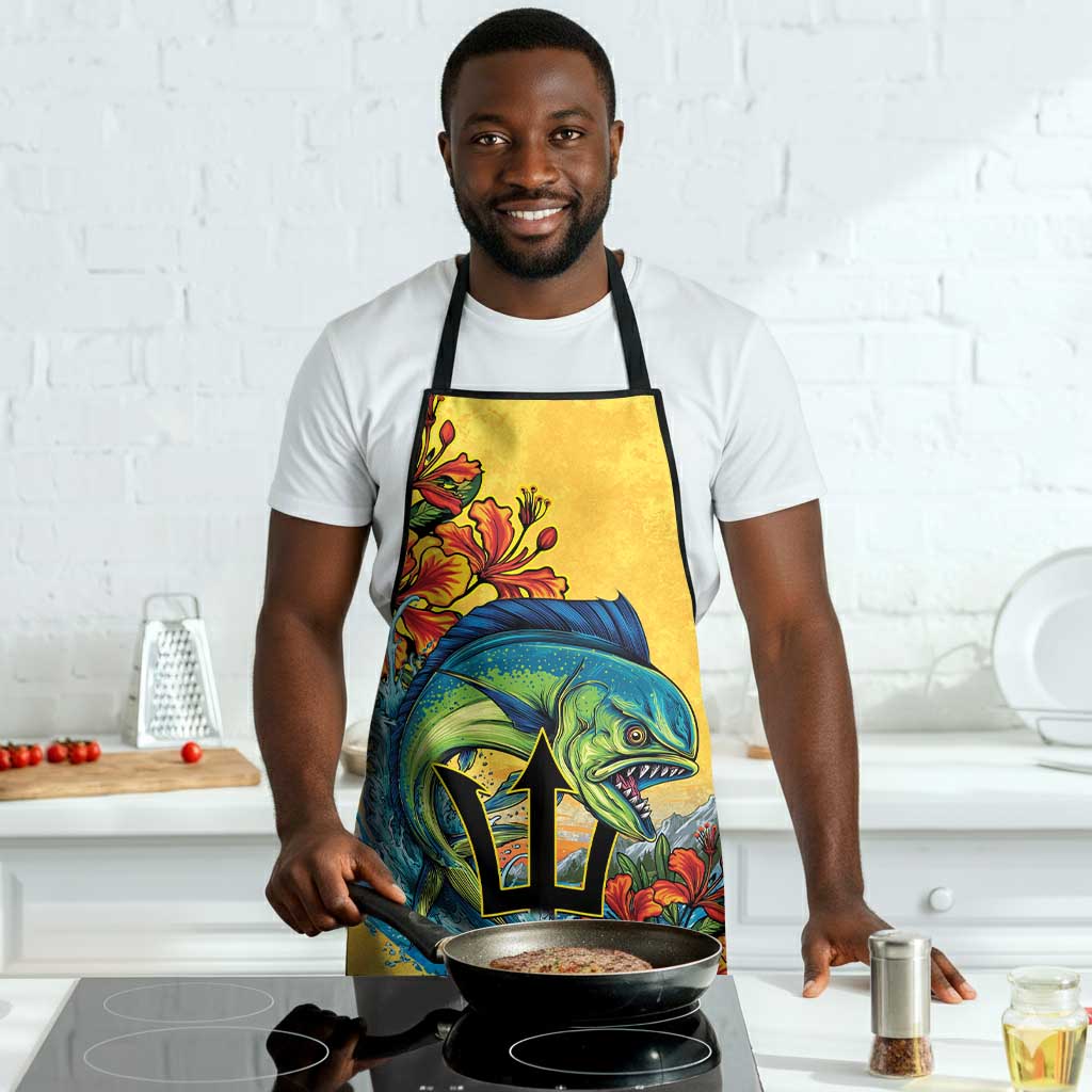 Black Barbadians Mahi-mahi Trident Apron