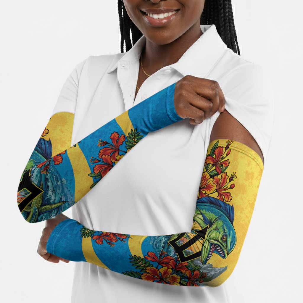 Black Barbadians Mahi-mahi Trident Arm Sleeves