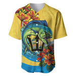 Black Barbadians Mahi-mahi Trident Baseball Jersey - African Pride
