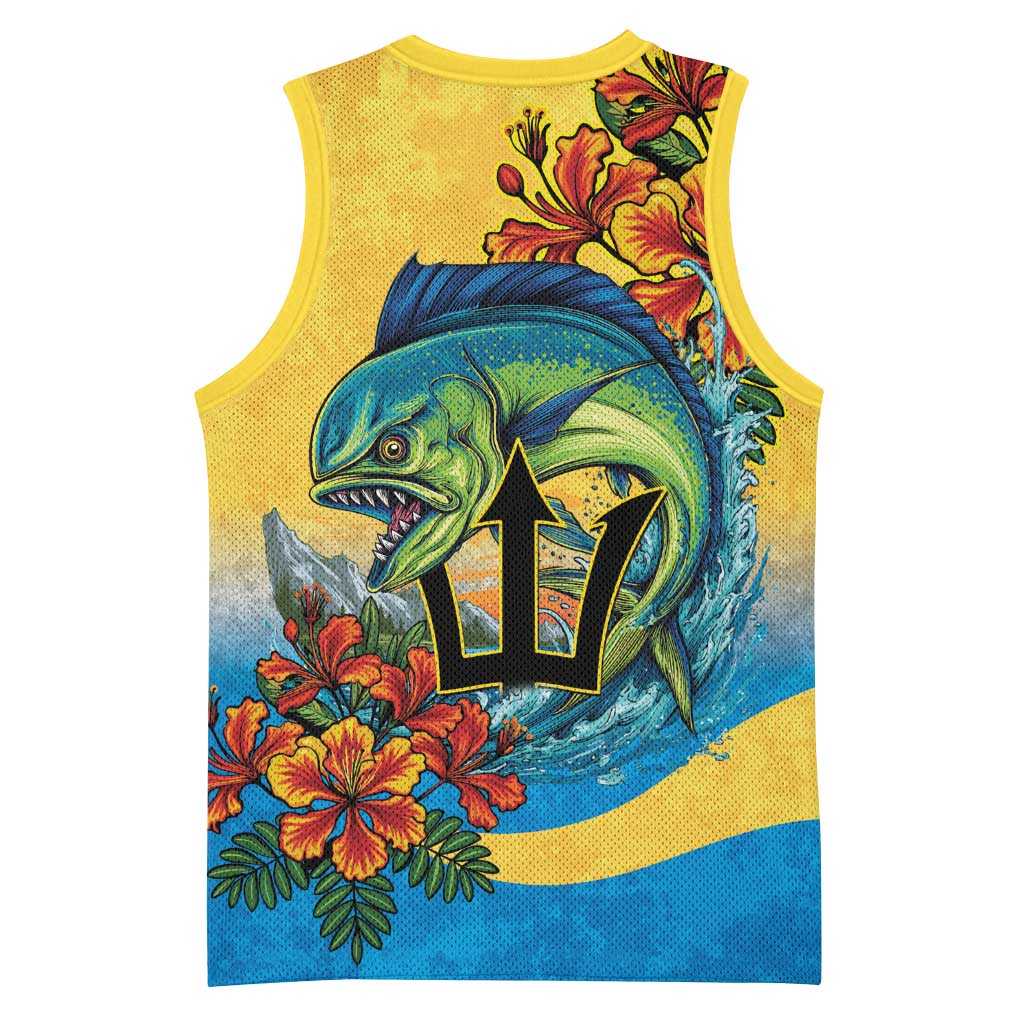 Black Barbadians Mahi-mahi Trident Basketball Jersey LT9