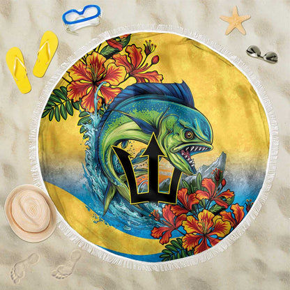 Black Barbadians Mahi-mahi Trident Beach Blanket - African Pride