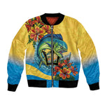 Black Barbadians Mahi-mahi Trident Bomber Jacket - African Pride