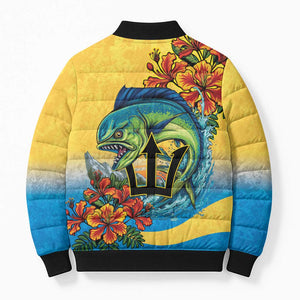Black Barbadians Mahi-mahi Trident Bomber Puffer Jacket