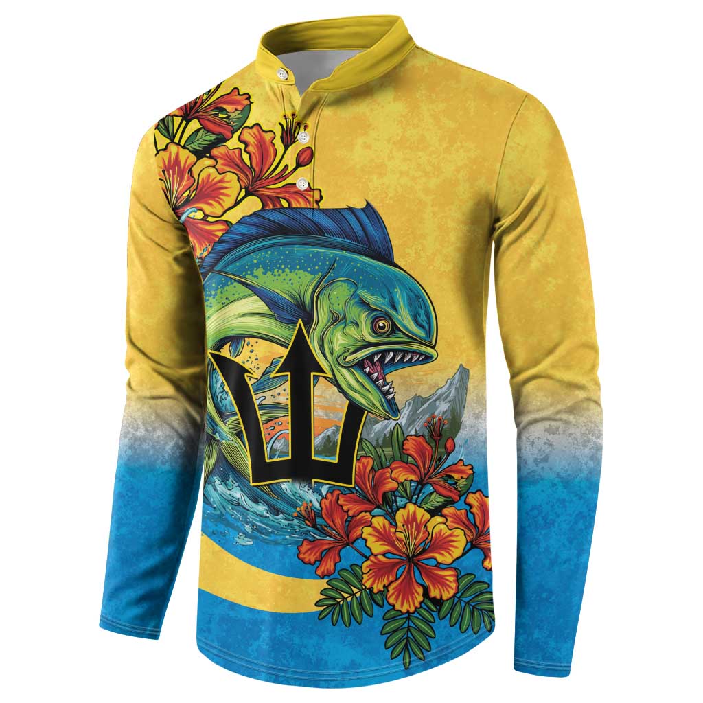 Black Barbadians Mahi-mahi Trident Button Sweatshirt