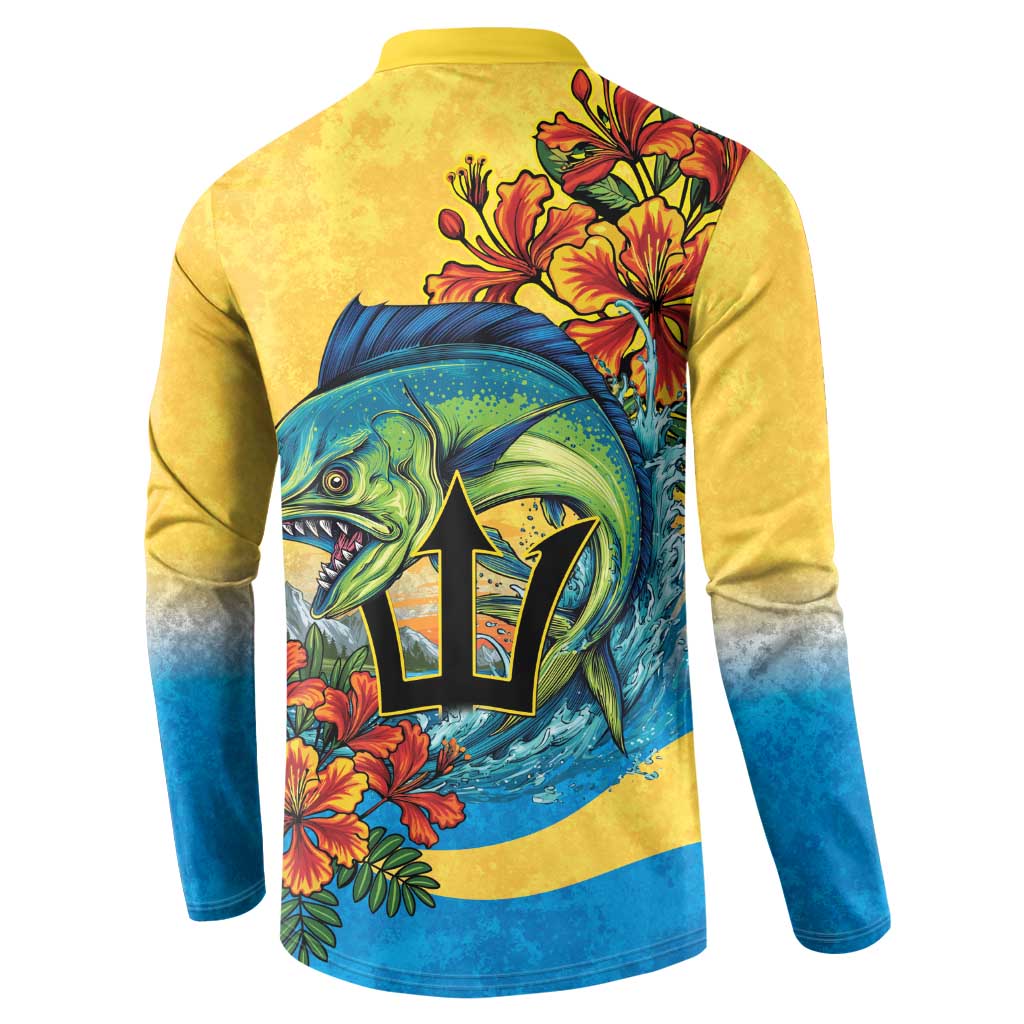 Black Barbadians Mahi-mahi Trident Button Sweatshirt