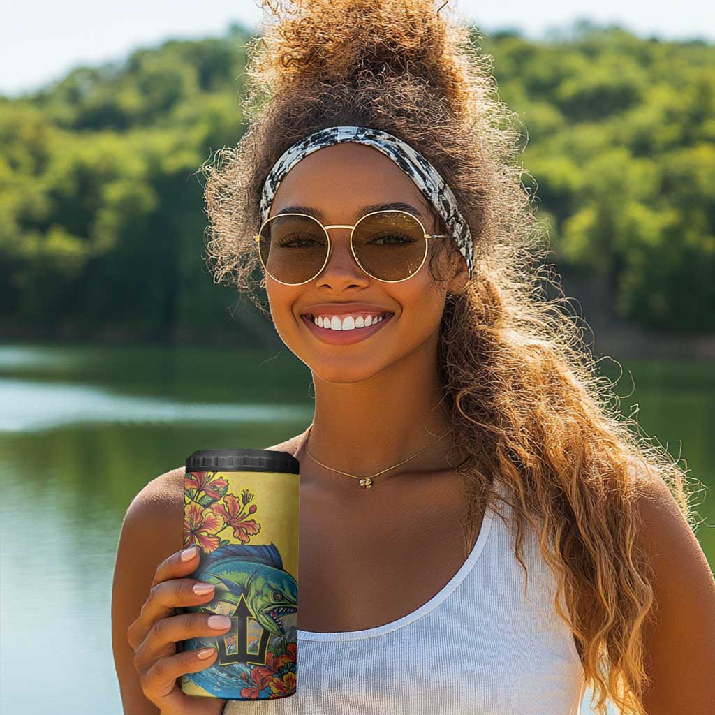 Black Barbadians Mahi-mahi Trident 4 in 1 Can Cooler Tumbler - African Pride
