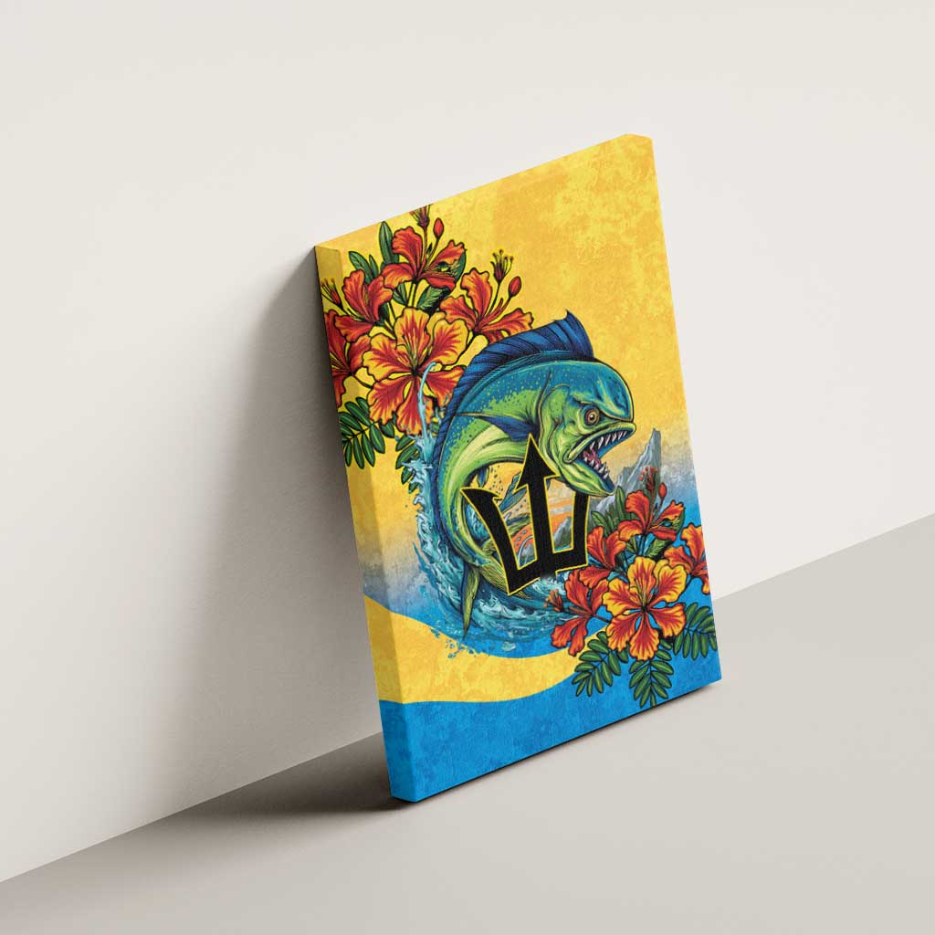 Black Barbadians Mahi-mahi Trident Canvas Wall Art - African Pride