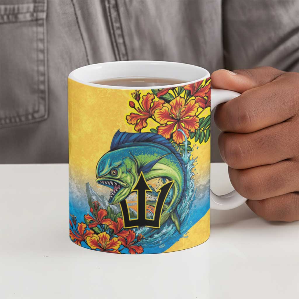 Black Barbadians Mahi-mahi Trident Ceramic Mug