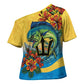 Black Barbadians Mahi-mahi Trident Cross Shoulder Shirt