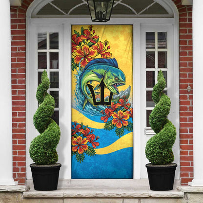 Black Barbadians Mahi-mahi Trident Door Cover