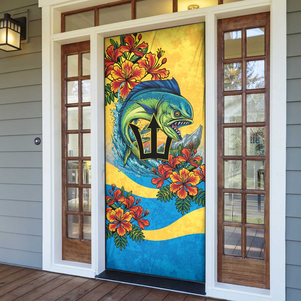 Black Barbadians Mahi-mahi Trident Door Cover