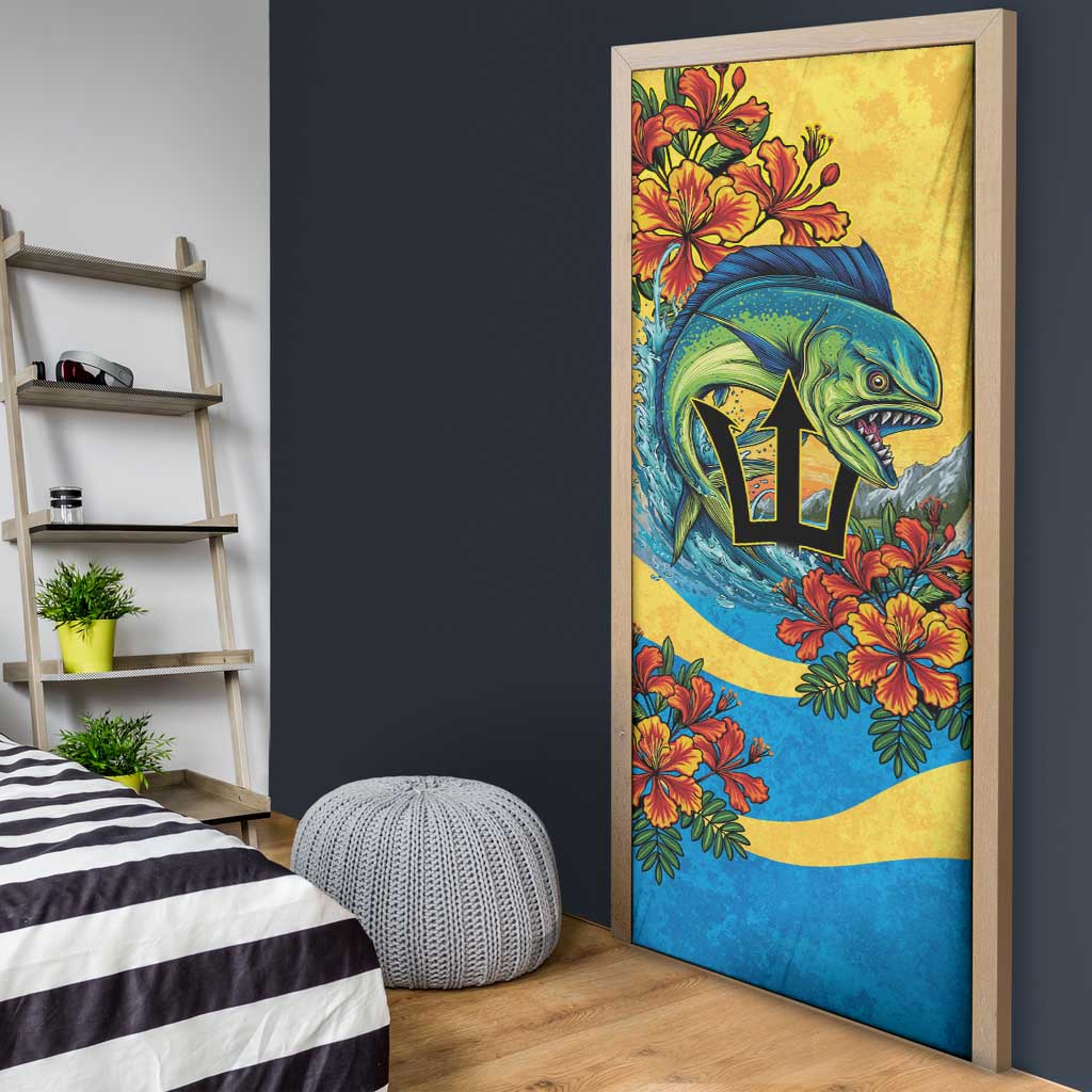 Black Barbadians Mahi-mahi Trident Door Cover