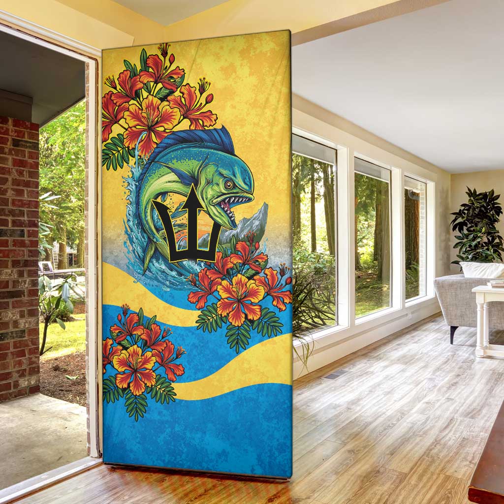 Black Barbadians Mahi-mahi Trident Door Cover