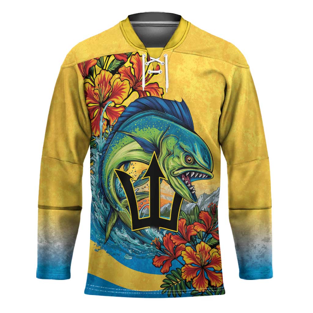 Black Barbadians Mahi-mahi Trident Hockey Jersey