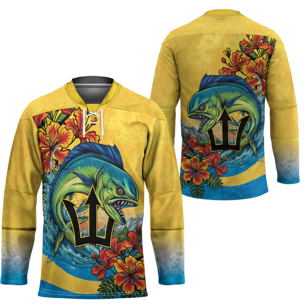Black Barbadians Mahi-mahi Trident Hockey Jersey