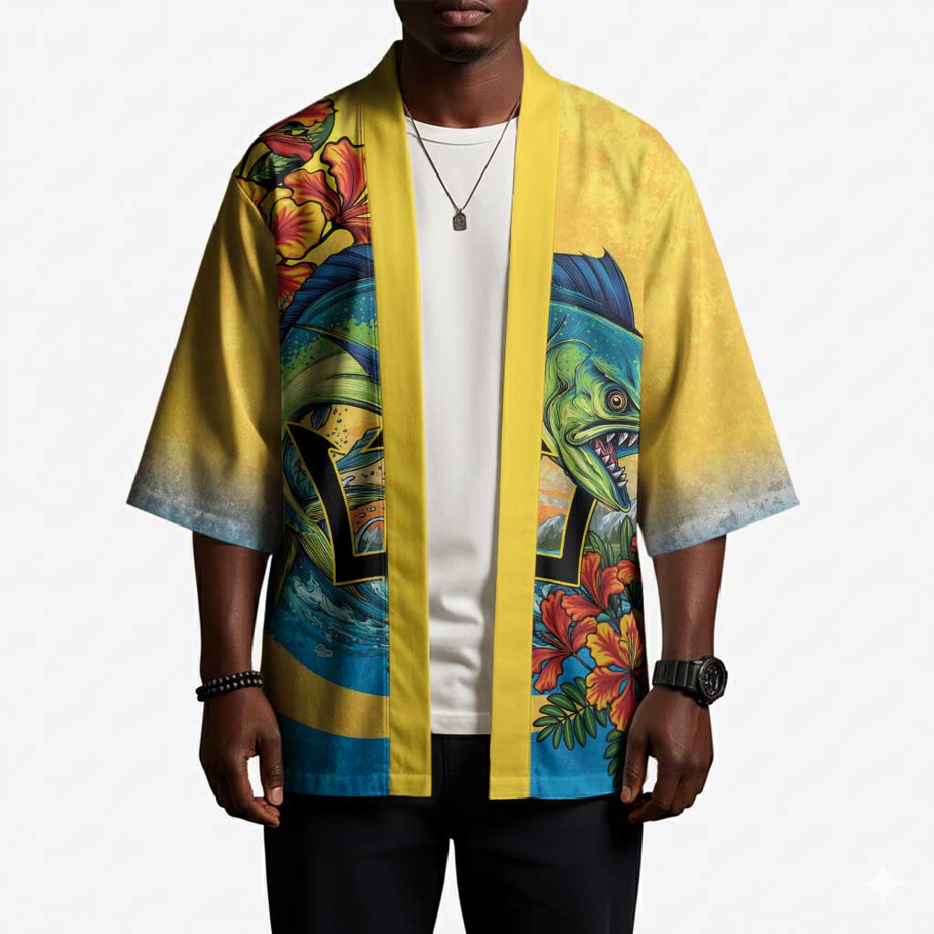 Black Barbadians Mahi-mahi Trident Kimono