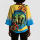 Black Barbadians Mahi-mahi Trident Kimono Sleeve Blouse