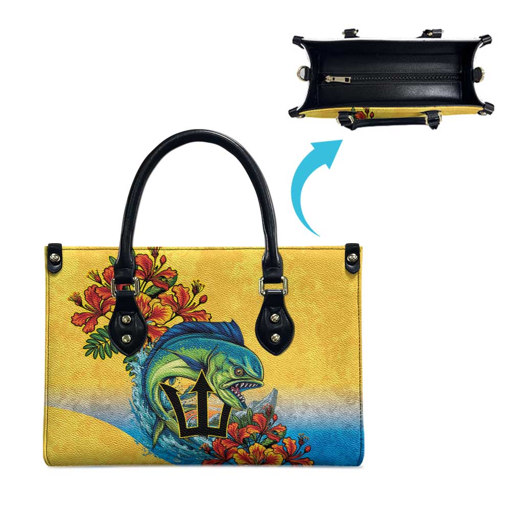 Black Barbadians Mahi-mahi Trident Leather Bag